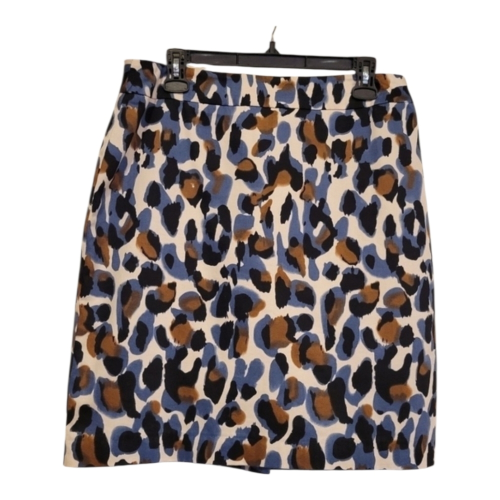 Valerie Bertinelli 100% cotton Animal print skirt Size 8